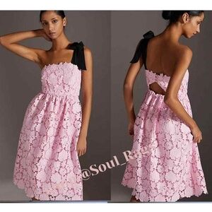 NWT Anthropologie Maeve Lace Mini Dress Pink 4